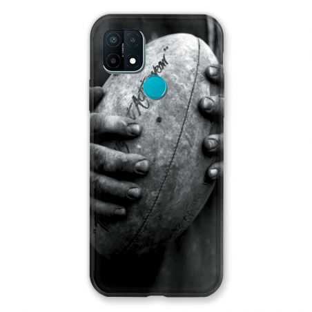 Coque Pour Oppo A15 Rugby Ballon Vintage