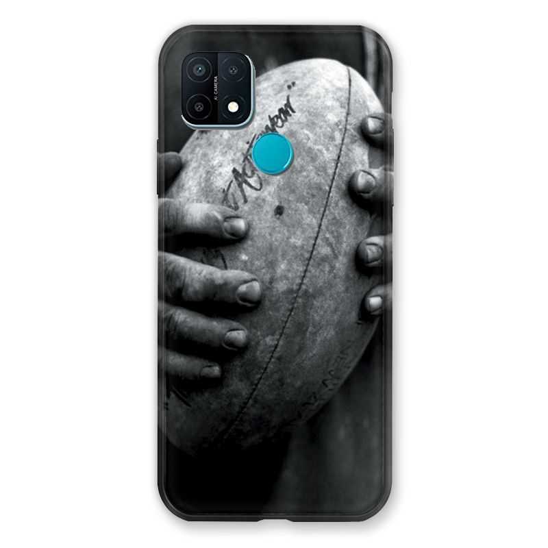 Coque Pour Oppo A15 Rugby Ballon Vintage
