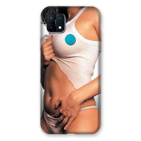 Coque Pour Oppo A15 Sexy Tee Shirt Blanc