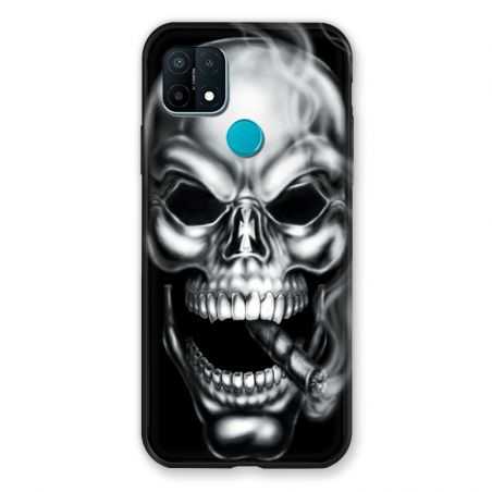 Coque Pour Oppo A15 Tete de Mort Fume