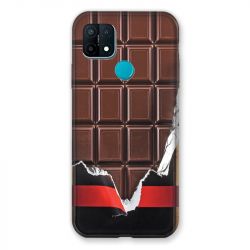 Coque Pour Oppo A15 Trompe Oeil Chocolat