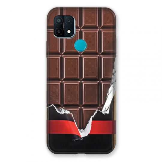 Coque Pour Oppo A15 Trompe Oeil Chocolat