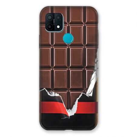Coque Pour Oppo A15 Trompe Oeil Chocolat