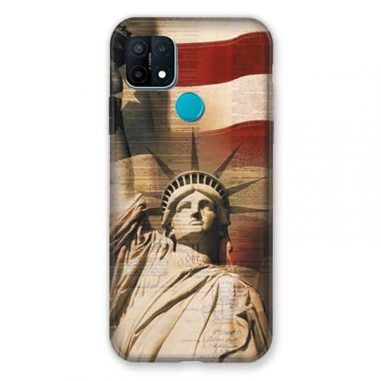 Coque Pour Oppo A15 Amerique USA Statue liberté