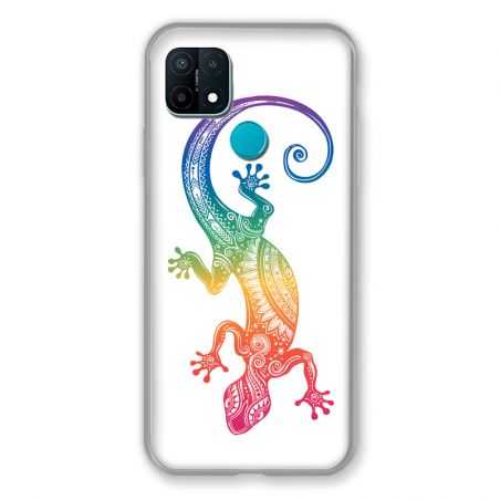 Coque Pour Oppo A15 Animaux Maori Salamandre Color