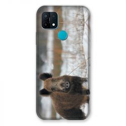 Coque Pour Oppo A15 Chasse Sanglier Neige