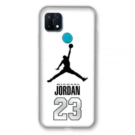 Coque Pour Oppo A15 Jordan 23 Blanc