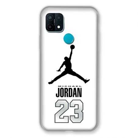 Coque Pour Oppo A15 Jordan 23 Blanc