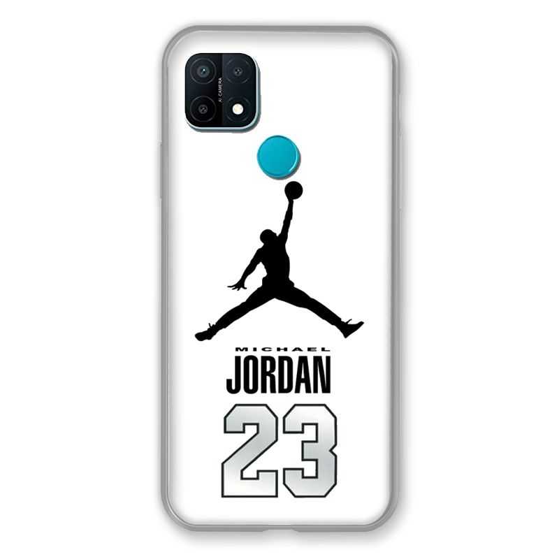 Coque Pour Oppo A15 Jordan 23 Blanc