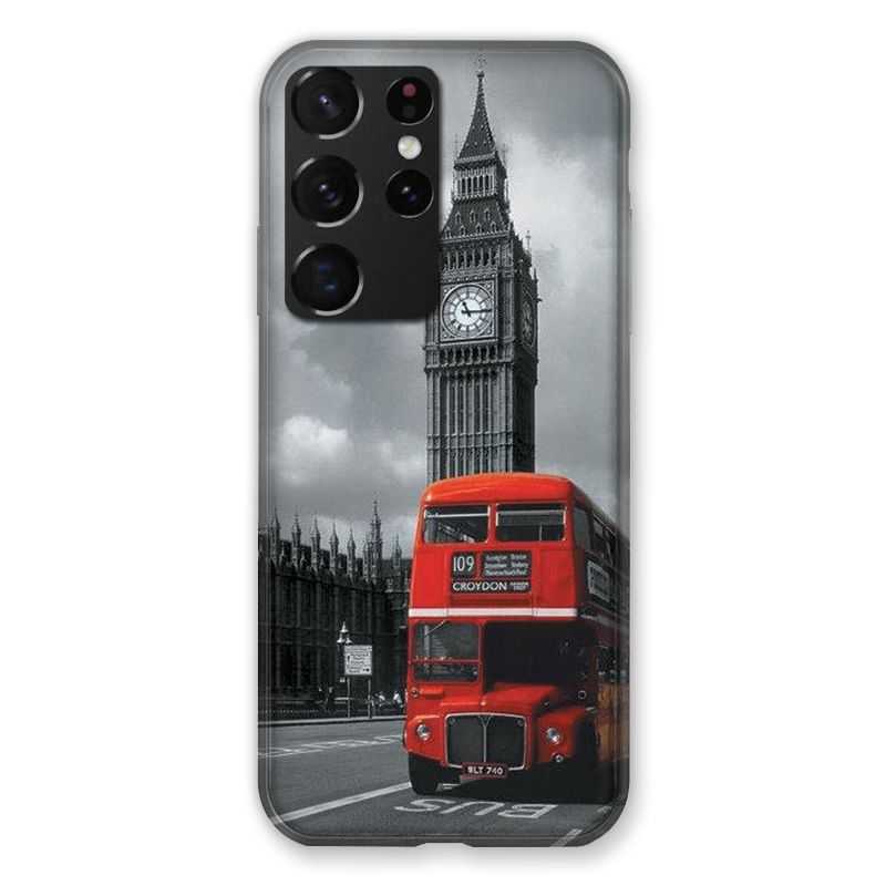 Coque Pour Samsung Galaxy S21 Ultra Angleterre London Bus