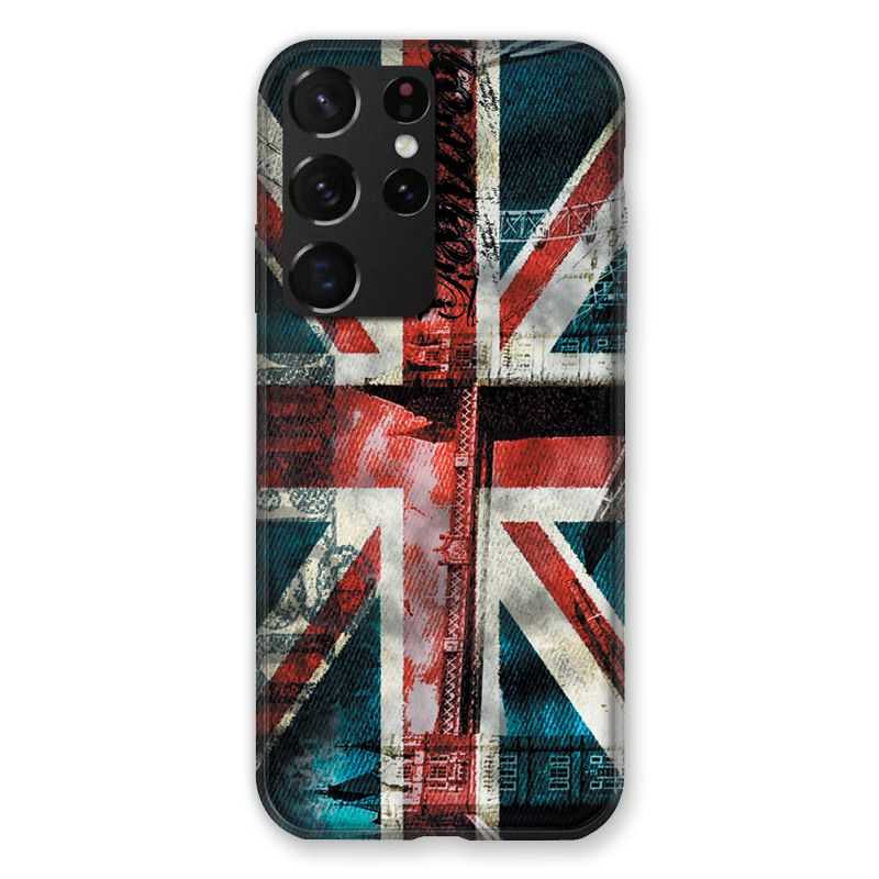 Coque Pour Samsung Galaxy S21 Ultra Angleterre UK Jean's