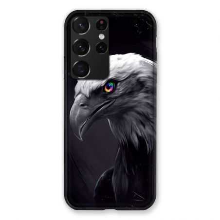 Coque Pour Samsung Galaxy S21 Ultra Aigle Royal Noir