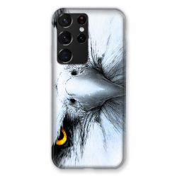 Coque Pour Samsung Galaxy S21 Ultra Aigle Royal Blanc