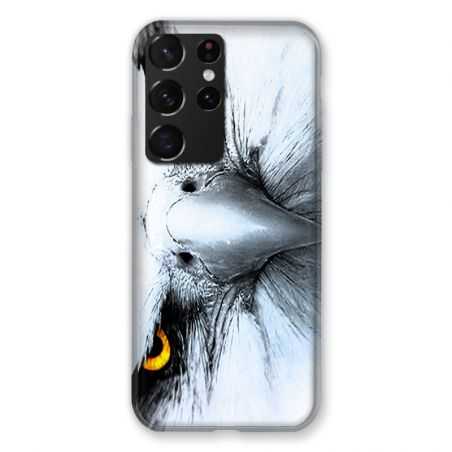 Coque Pour Samsung Galaxy S21 Ultra Aigle Royal Blanc