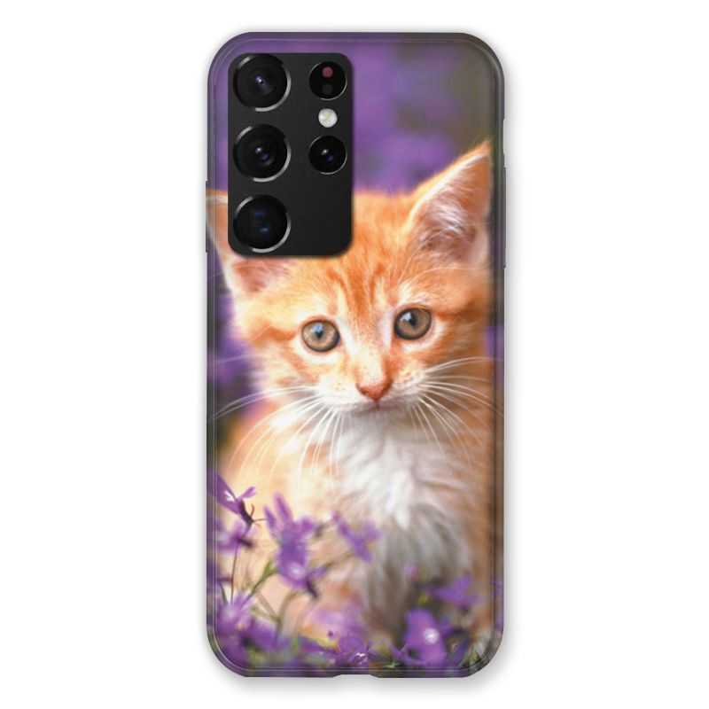 Coque Pour Samsung Galaxy S21 Ultra Chat Violet