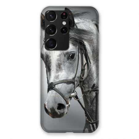Coque Pour Samsung Galaxy S21 Ultra Cheval Blanc