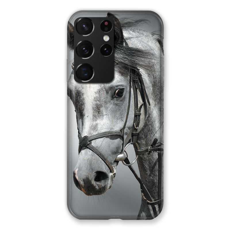 Coque Pour Samsung Galaxy S21 Ultra Cheval Blanc
