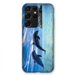 Coque Pour Samsung Galaxy S21 Ultra Dauphin Ile