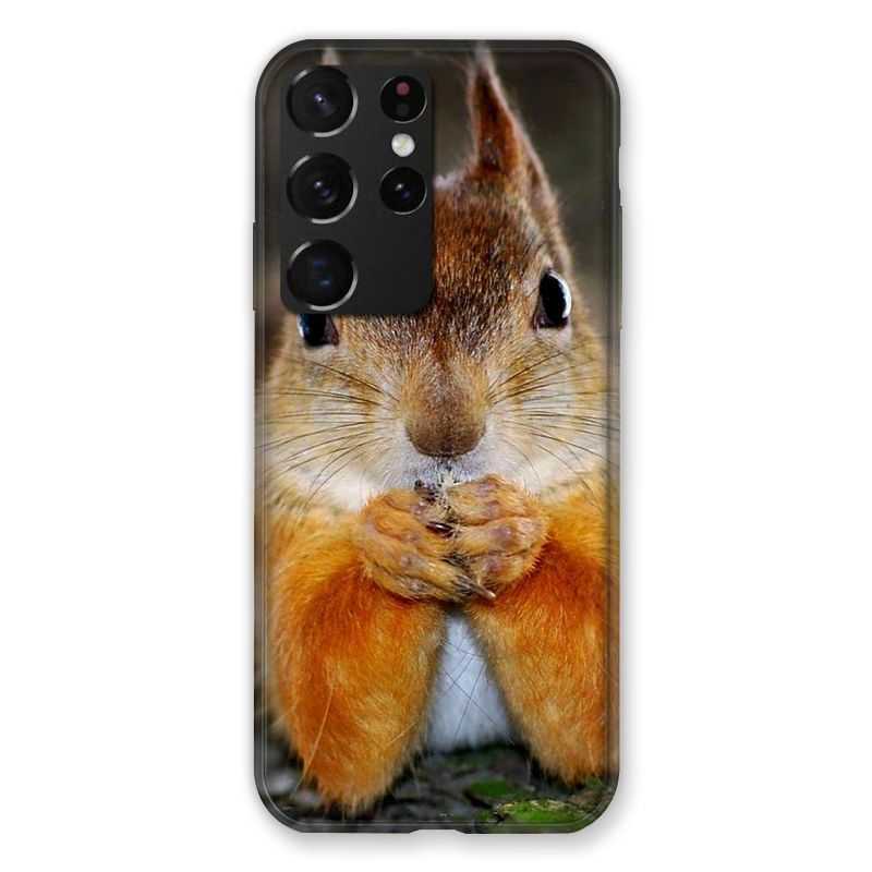 Coque Pour Samsung Galaxy S21 Ultra Ecureuil Face