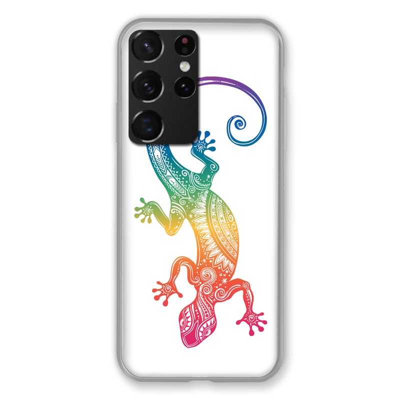 Coque Pour Samsung Galaxy S21 Ultra Animaux Maori Salamandre Color