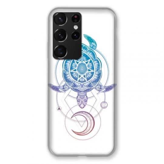 Coque Pour Samsung Galaxy S21 Ultra Animaux Maori Tortue Color