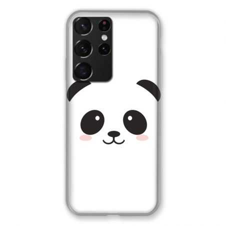 Coque Pour Samsung Galaxy S21 Ultra Panda Blanc