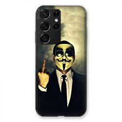 Coque Pour Samsung Galaxy S21 Ultra Anonymous Doigt