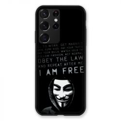 Coque Pour Samsung Galaxy S21 Ultra Anonymous I am free