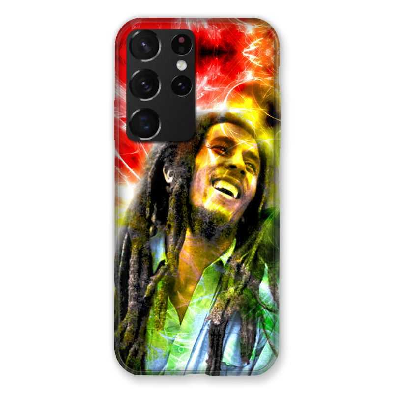 Coque Pour Samsung Galaxy S21 Ultra Bob Marley Color
