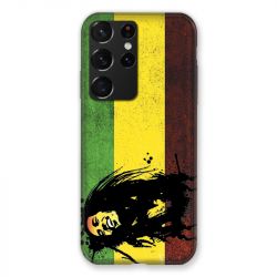 Coque Pour Samsung Galaxy S21 Ultra Bob Marley Drapeau
