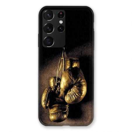 Coque Pour Samsung Galaxy S21 Ultra Boxe Gant Vintage