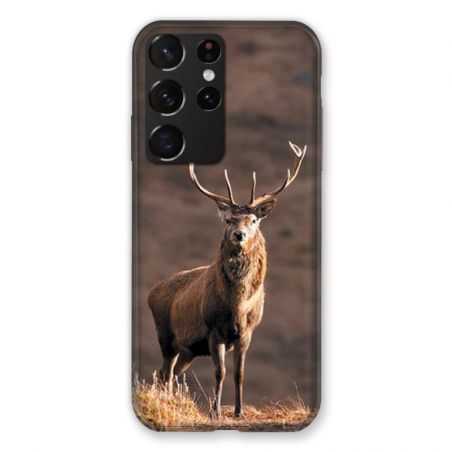 Coque Pour Samsung Galaxy S21 Ultra Chasse Chevreuil Blanc