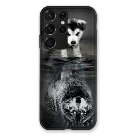 Coque Pour Samsung Galaxy S21 Ultra Chien Reflet
