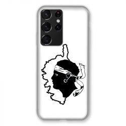 Coque Pour Samsung Galaxy S21 Ultra Corse Blanc