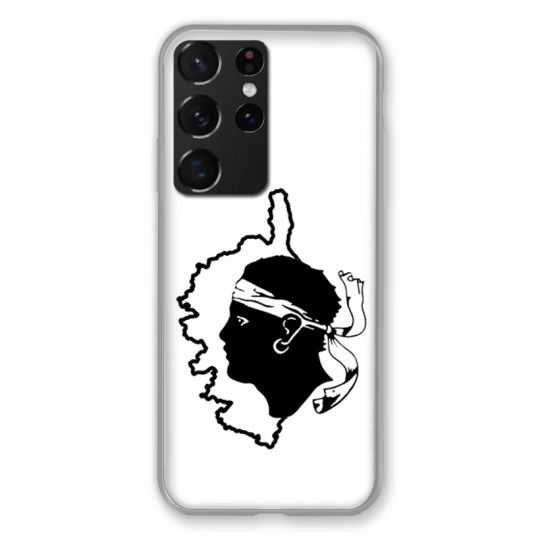 Coque Pour Samsung Galaxy S21 Ultra Corse Blanc