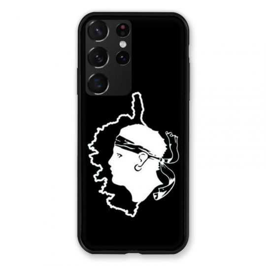 Coque Pour Samsung Galaxy S21 Ultra Corse Noir