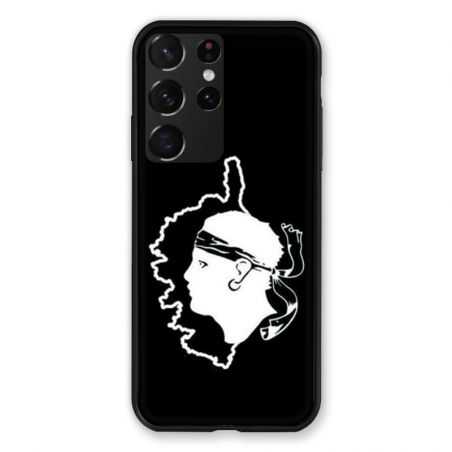 Coque Pour Samsung Galaxy S21 Ultra Corse Noir