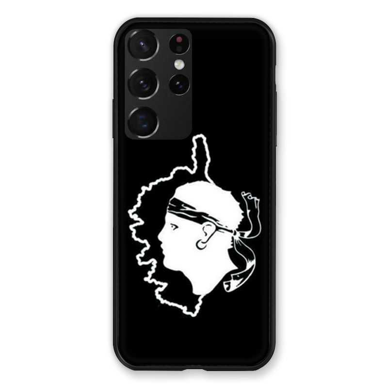 Coque Pour Samsung Galaxy S21 Ultra Corse Noir