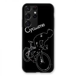 Coque Pour Samsung Galaxy S21 Ultra Cyclisme Ombre Blanche