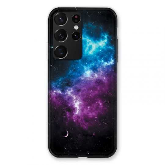 Coque Pour Samsung Galaxy S21 Ultra Univers Bleu Violet