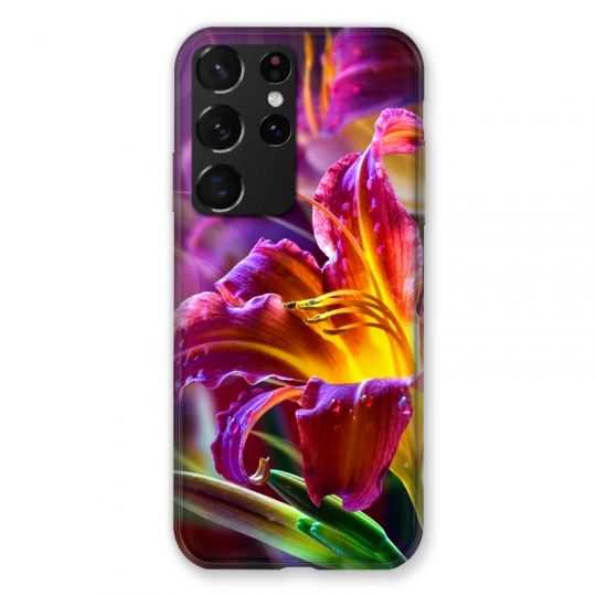 Coque Pour Samsung Galaxy S21 Ultra Fleur Lys Color