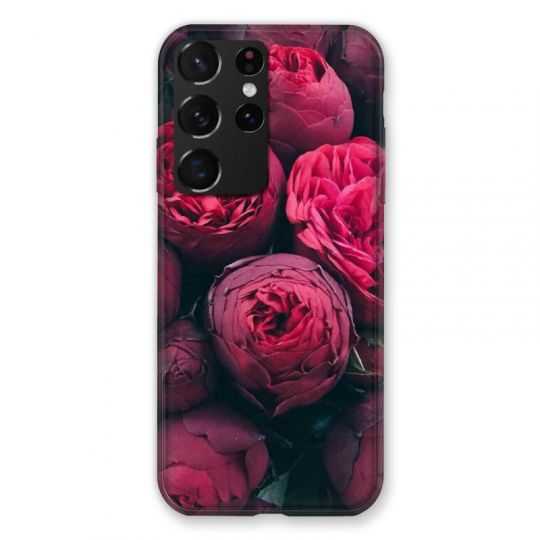 Coque Pour Samsung Galaxy S21 Ultra Fleur Pivoine
