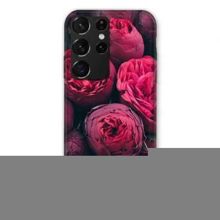 Coque Pour Samsung Galaxy S21 Ultra Fleur Pivoine