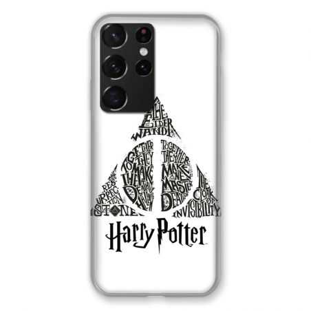 Coque Pour Samsung Galaxy S21 Ultra WB License Harry Potter Triangle Blanc