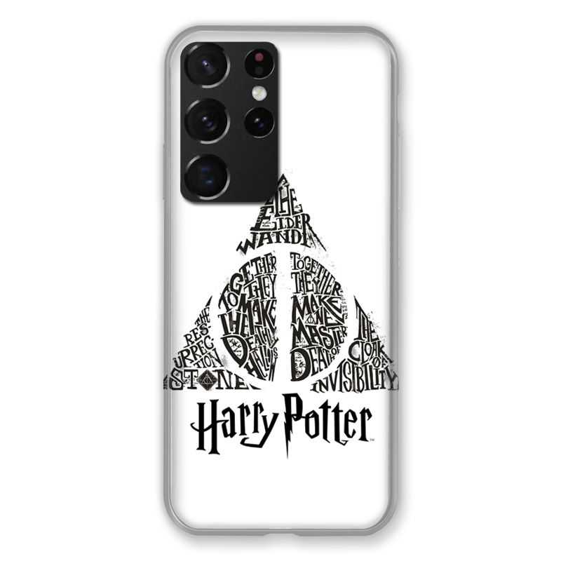 Coque Pour Samsung Galaxy S21 Ultra WB License Harry Potter Triangle Blanc