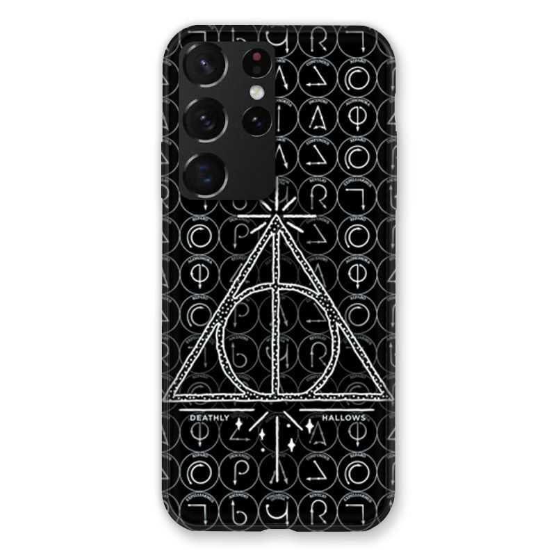 Coque Pour Samsung Galaxy S21 Ultra WB License Harry Potter Triangle noir