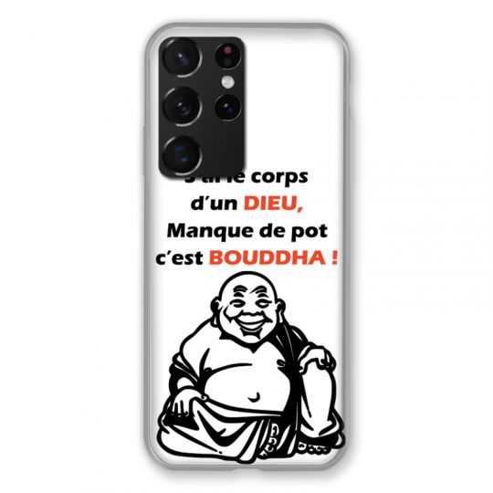Coque Pour Samsung Galaxy S21 Ultra Humour Bouddha