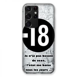 Coque Pour Samsung Galaxy S21 Ultra Humour 18 Ans