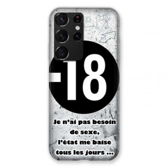 Coque Pour Samsung Galaxy S21 Ultra Humour 18 Ans