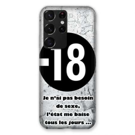 Coque Pour Samsung Galaxy S21 Ultra Humour 18 Ans